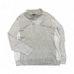 Men's Gray Half-Zip Sweater - XXXL